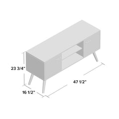 1 - Wenge Lincolnwood TV Stand for TVs up to 50" Mid-century modern design