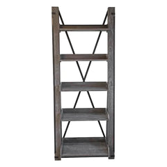 Washed Driftwood Lindfield 81'' H x 33'' W Solid Wood Ladder Bookcase