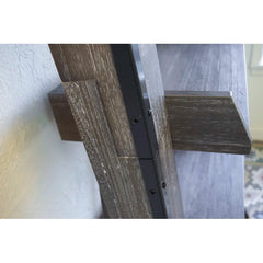 Washed Driftwood Lindfield 81'' H x 33'' W Solid Wood Ladder Bookcase