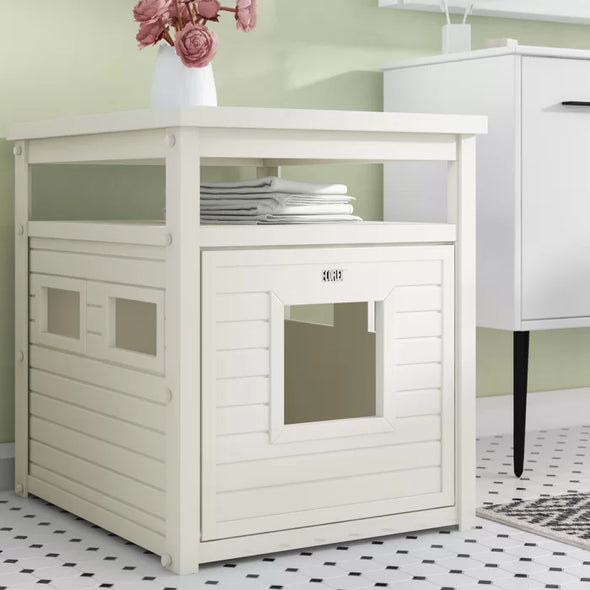 Littell Ecoflex Enclosed Litter Box Enclosure Odor Control with Scratch Resistant