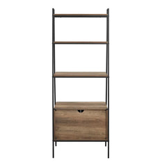 Rustic Oak Little Italy 72'' H x 28'' W Ladder Bookcase Frame Material