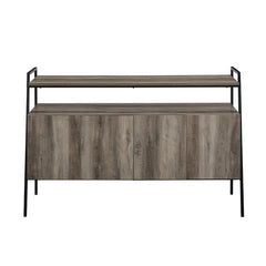 Gray Wash Little Italy TV Stand for TVs up to 58" Four Cabinets Soft Close Hinges Adjustable Shelves