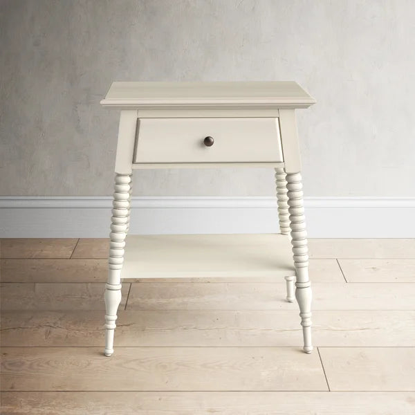 Littlejohn 29'' Tall 1 - Drawer Solid Wood Nightstand