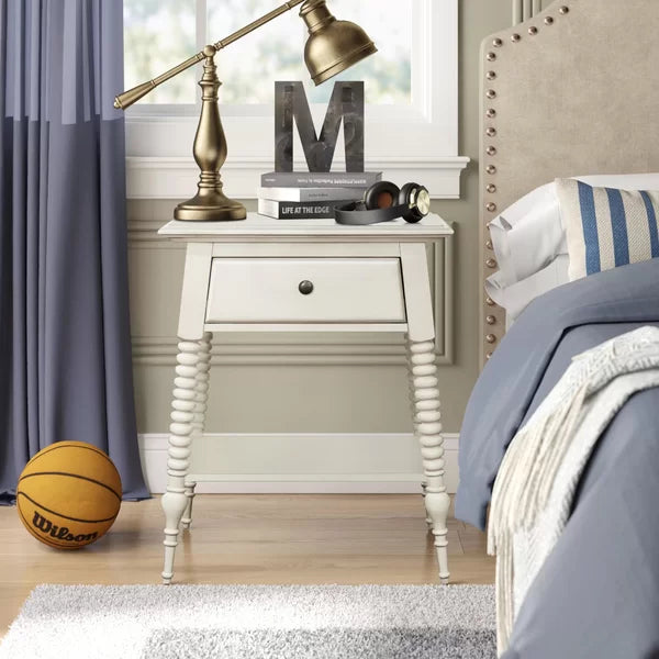 Littlejohn 29'' Tall 1 - Drawer Solid Wood Nightstand