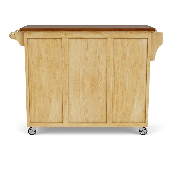 Littrell 48'' Wide Rolling Kitchen Island with Solid Wood Top