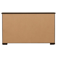 Espresso Liya Server Two Glass Paneled Sliding Doors