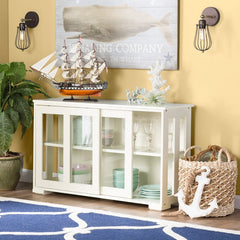 Off-White Liya Server Made from Manufactured Wood with Laminate