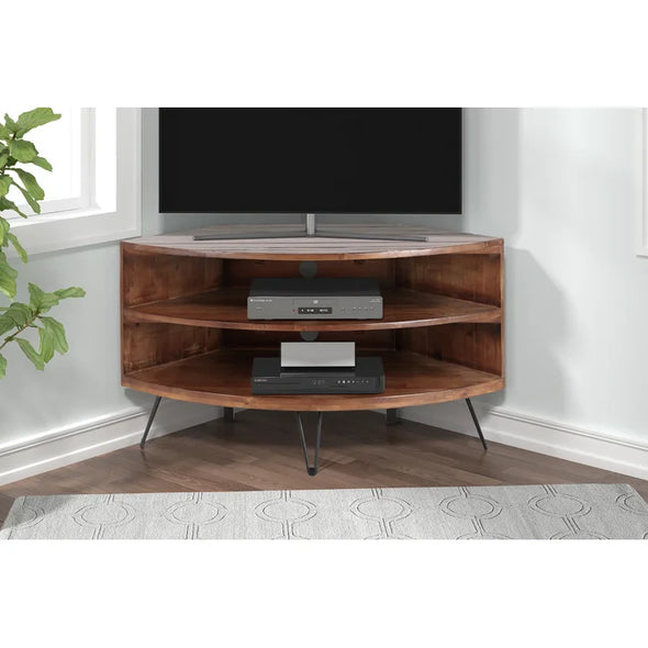 Lockheart Solid Wood Corner TV Stand for TVs up to 48" Cable Management