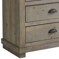 Weathered Gray 31'' Tall 3 - Drawer Solid Wood Chest