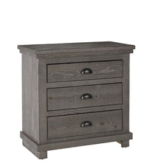 Distressed Dark Gray 31'' Tall 3 - Drawer Solid Wood Bachelor's Chest Spots for Storage