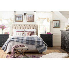 Distressed Black Lockridge 9 Drawer 66'' W Solid Wood Dresser