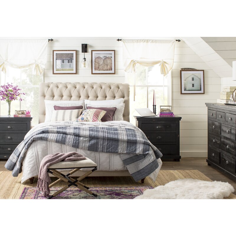 Weathered Gray Lockridge 9 Drawer 66'' W Solid Wood Dresser