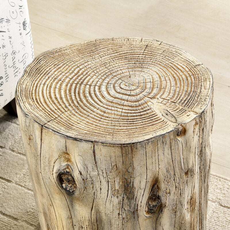 Log Arbor 17'' Tall Tree Stump End Table Great Accent Table for your Indoor Or Outdoor Living Space