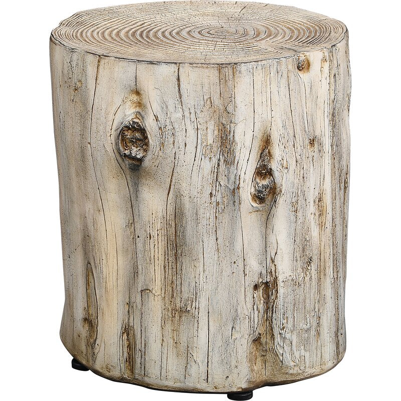 Log Arbor 17'' Tall Tree Stump End Table Great Accent Table for your Indoor Or Outdoor Living Space