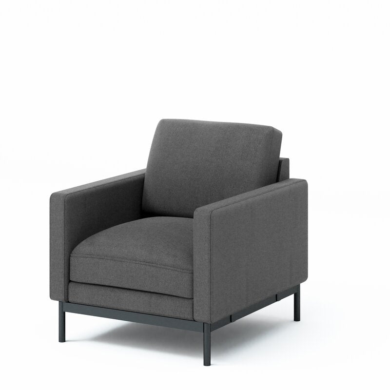 High Density Logan 31.5'' Wide Armchair Dark Gray Polyester Extra Comfort