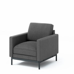High Density Logan 31.5'' Wide Armchair Dark Gray Polyester Extra Comfort