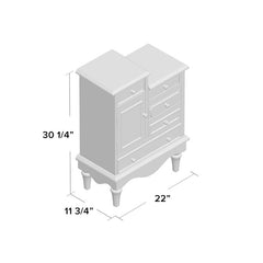 30.25'' Tall Solid Wood 5 - Drawer Apothecary Accent Chest Five Multicolored Drawers for Keeping Books, Clothes, Dishware