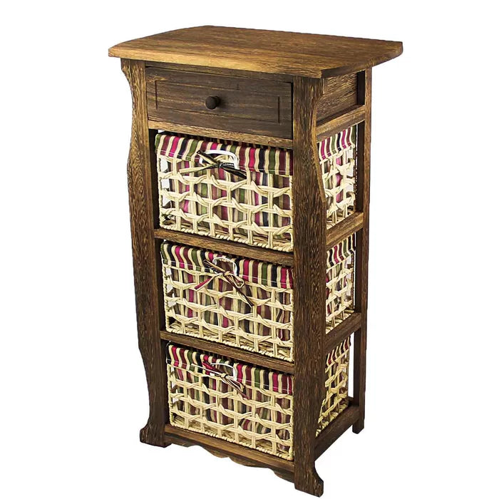 Long Ashton 33'' Tall 1 - Drawer Nightstand in Dark Brown Natural Wood Tone