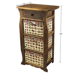 Long Ashton 33'' Tall 1 - Drawer Nightstand in Dark Brown Natural Wood Tone