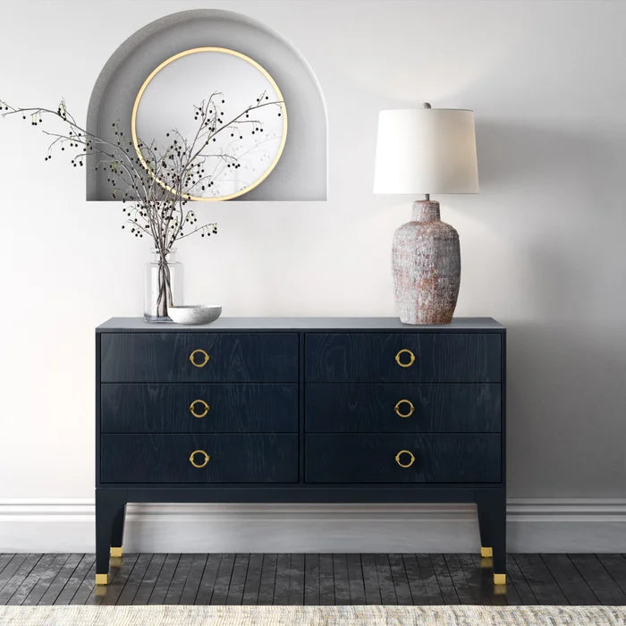 Lorna 6 store drawer contemporary dresser