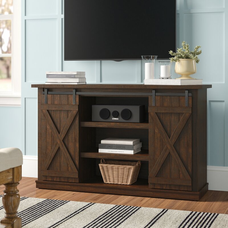 Espresso Perfect Perch with Rustic TV Stand for TVs up to 60" Stylish Set