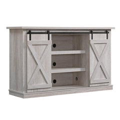 Sargent Oak Lorraine TV Stand for TVs up to 70" Barn Style Doors Glide Along