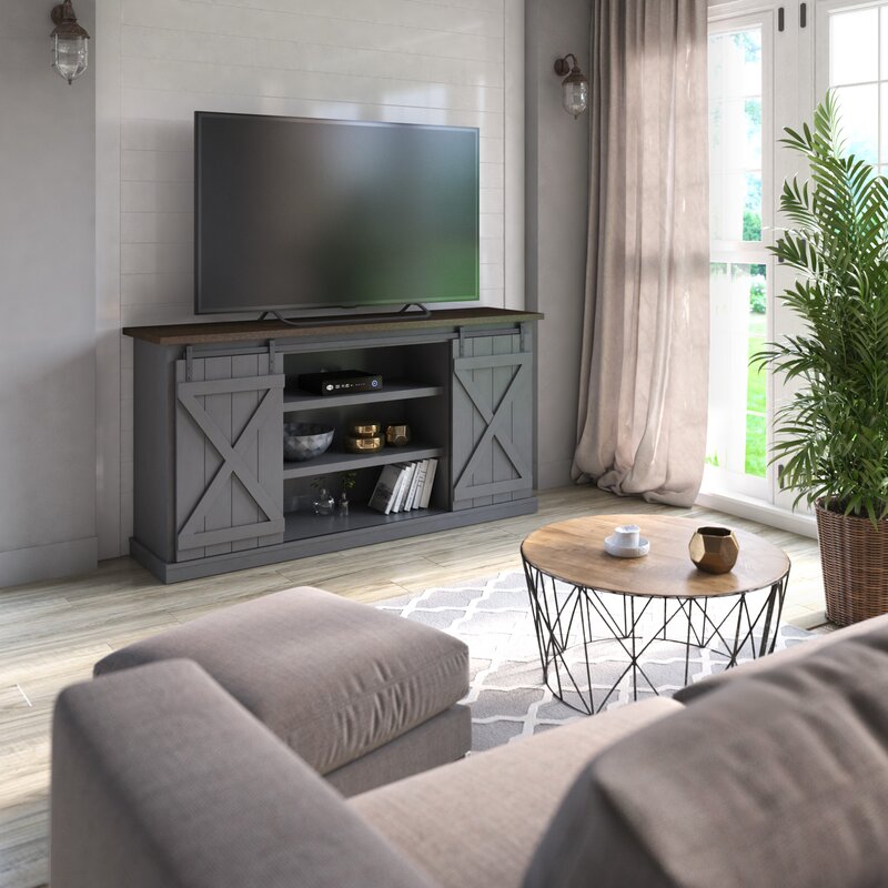 Antique Gray Lorraine TV Stand for TVs up to 70" Farmhouse Décor