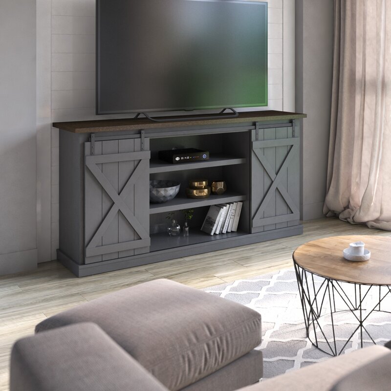 Antique Gray Lorraine TV Stand for TVs up to 70" Farmhouse Décor