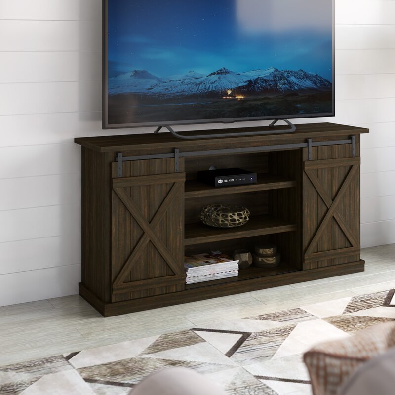 TV Stand for TVs up to 70"  Easy Access to Center Shelves