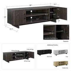 Black Oak Lovisa TV Stand for TVs up to 70" Clean Lined Design
