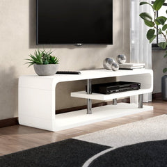 TV Stand for TVs up to 60" Provides Plenty of Style and Storage Space in your Living Room or Entertaining Space