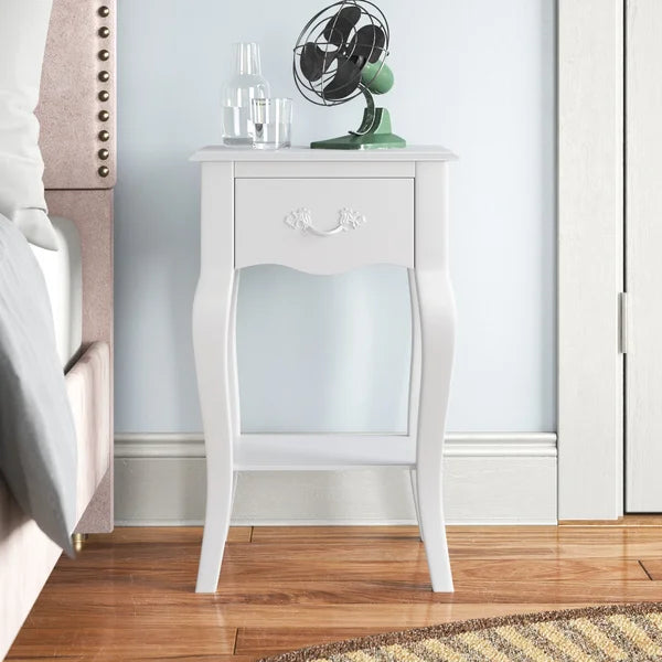 Ludivine 25.5'' Tall 1 - Drawer Nightstand in White