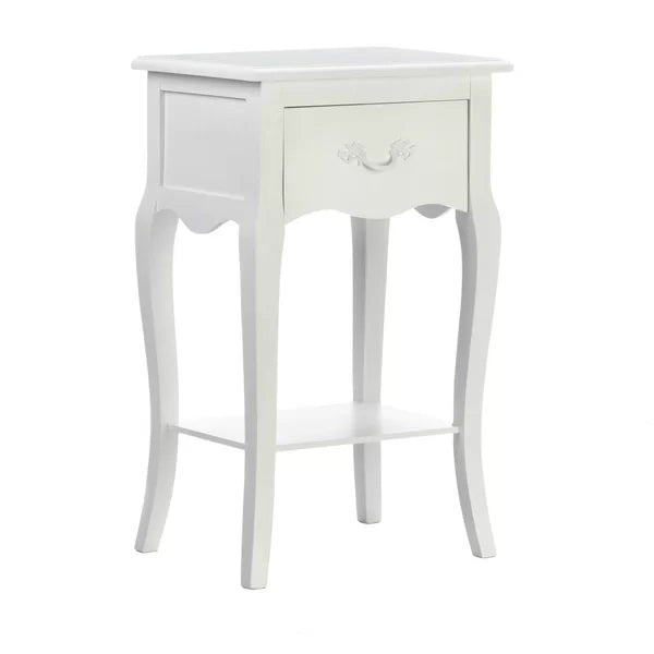 Ludivine 25.5'' Tall 1 - Drawer Nightstand in White