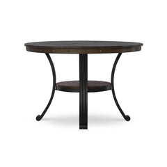 Luker 45'' Dining Table Features an Oak Woodgrain Veneer Design