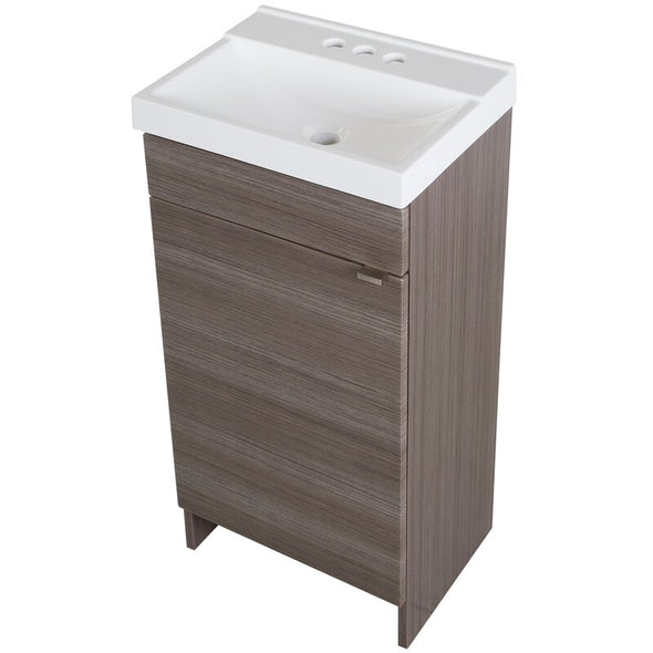 Lulsgate Teak 17" Single Bathroom Vanity Set Compact Spaces