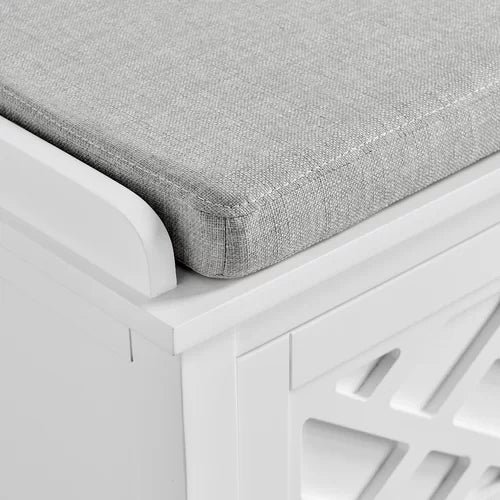 White Shelves Storage Bench Offers A Unique Look For Your D cor