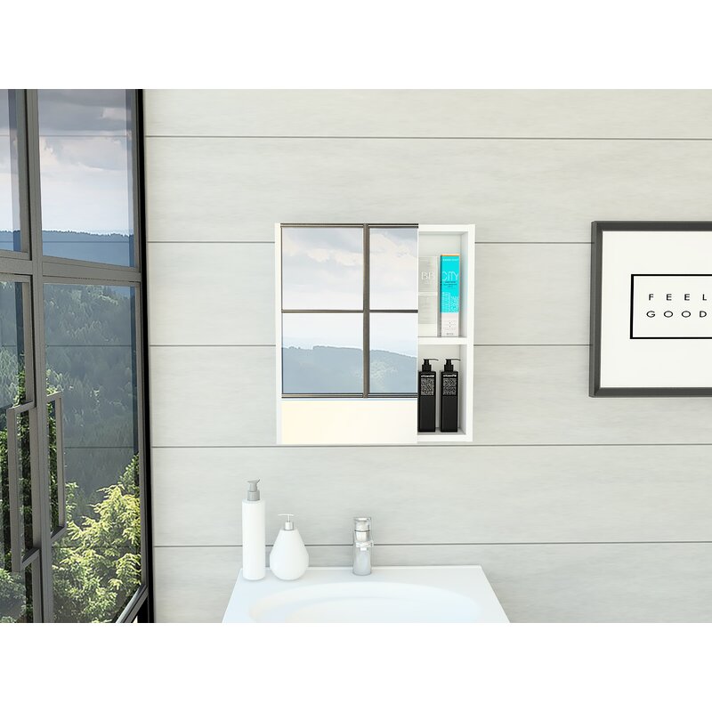Mount Framed 1 Door Medicine Cabinet with 3 Shelves Multiple Shelves That Will Provide You With A Great For Your Bathroom