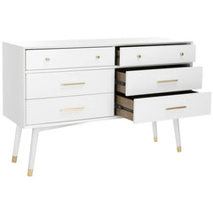 White 6 Drawer 56'' W Dresser Great for your Bedroom, Living Room, Etryway Perfect for Organize this Dresser Drawer
