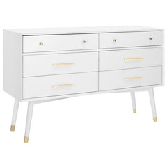 White 6 Drawer 56'' W Dresser Great for your Bedroom, Living Room, Etryway Perfect for Organize this Dresser Drawer