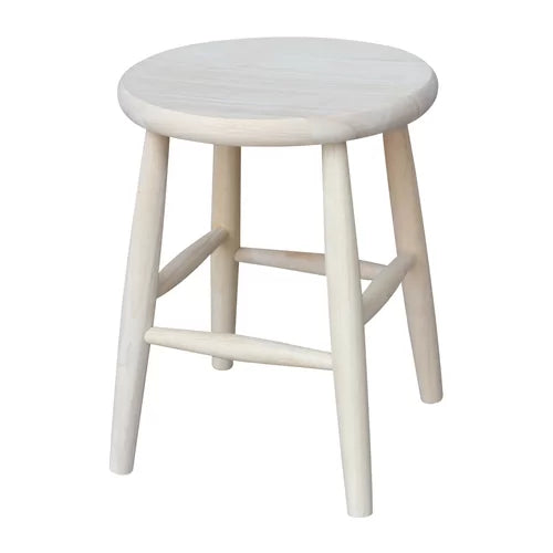 Lynn 18'' Tall Solid Wood Utility Stool Crafted from Solid Wood