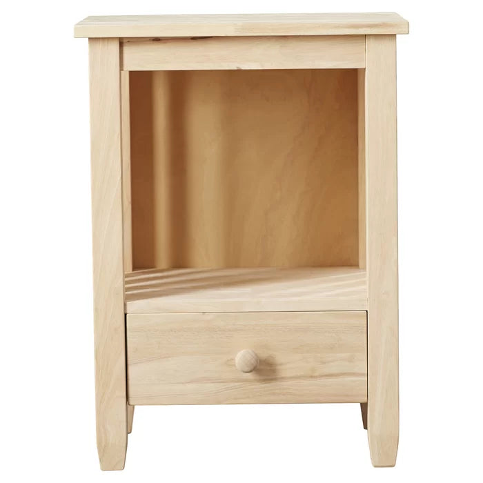 Lynn 28.5'' Tall Solid Wood End Table with Storage