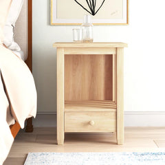 Lynn 28.5'' Tall Solid Wood End Table with Storage