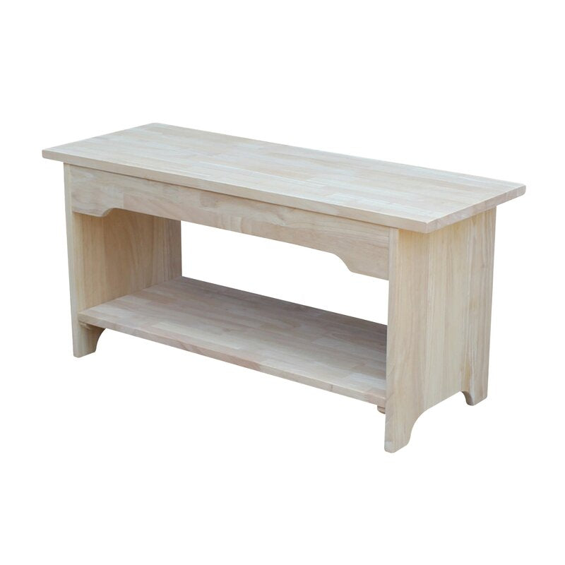 17" H x 36" W x 13" D Wood Storage Bench Ideal for Perching Pillows