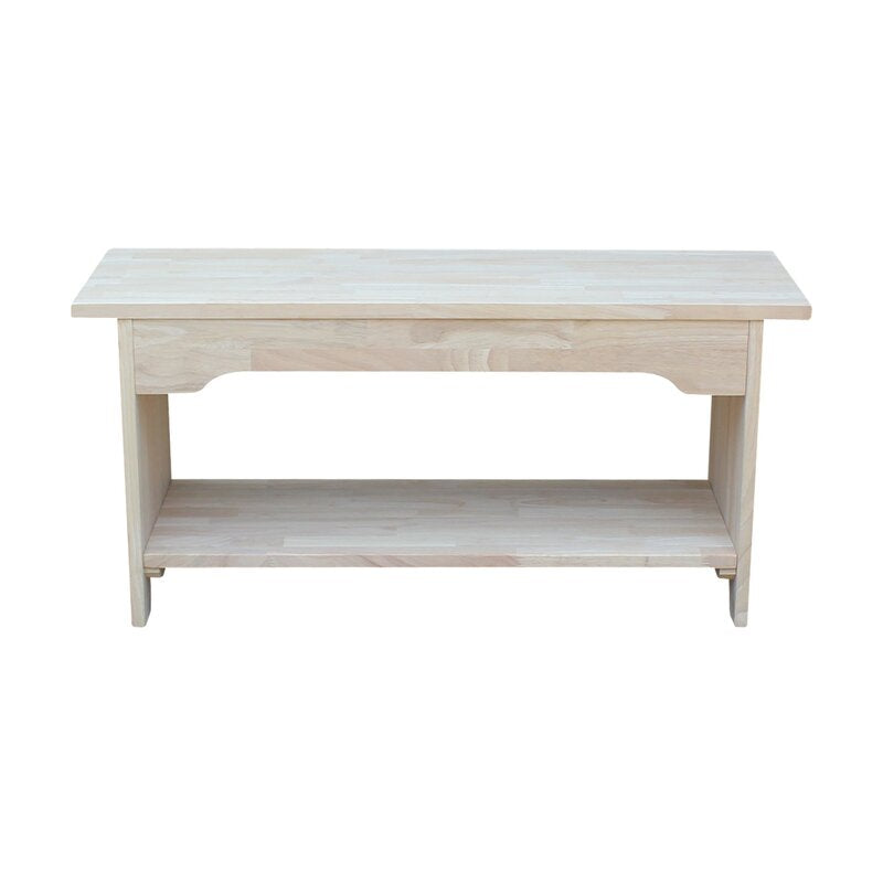 17" H x 36" W x 13" D Wood Storage Bench Ideal for Perching Pillows