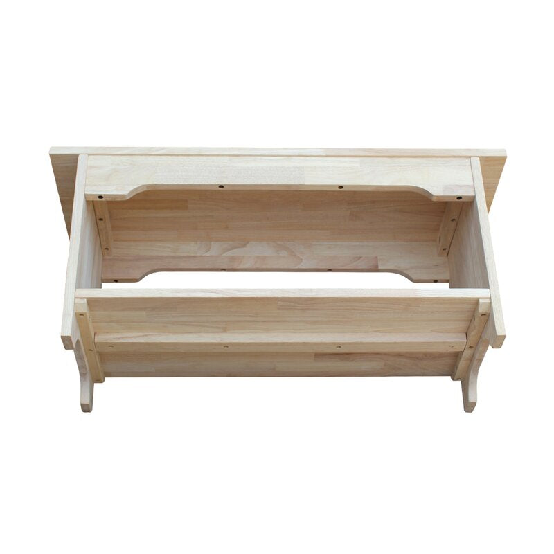17" H x 36" W x 13" D Wood Storage Bench Ideal for Perching Pillows