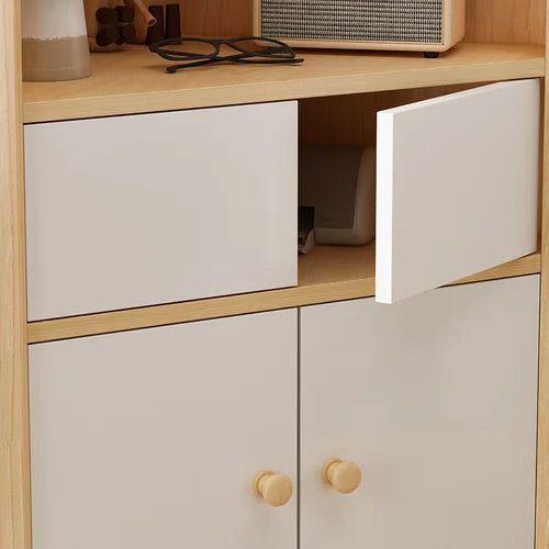 Wood 59.1'' Tall 4 - Door Corner Accent Cabinet Utilizing Corner Space