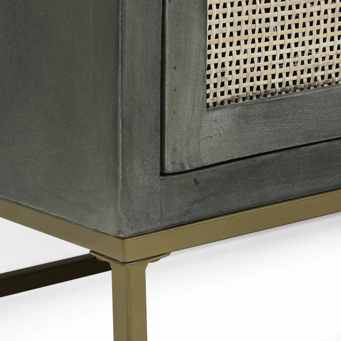 Mabel 28.5'' Tall Iron 3 - Drawer Solid Wood Accent Chest