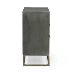 Mabel 28.5'' Tall Iron 3 - Drawer Solid Wood Accent Chest