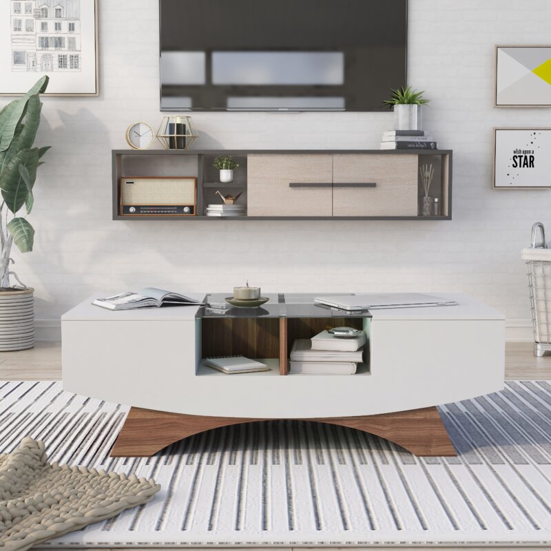 Coffee Table with Storage Anchor your Seating Ensemble in A Sleek and Chic Style with this Ultramodern Coffee Table Offer
