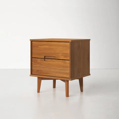 Caramel Mags 21.94'' Tall 2 - Drawer Solid Wood Nightstand Modern Design